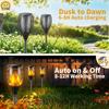 Flickering Flame Solar Garden Lights, Waterproof Outdoor Lawn Lamp Realistic Fire Effect for Yard Patio Pathway Halloween Holiday Decor Lighting