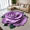 3D Visual Effect Peony Flower Floor Mat Home Living Room Carpet Dirt Resistant Easy To Maintain Absorbent Anti Slip Mat