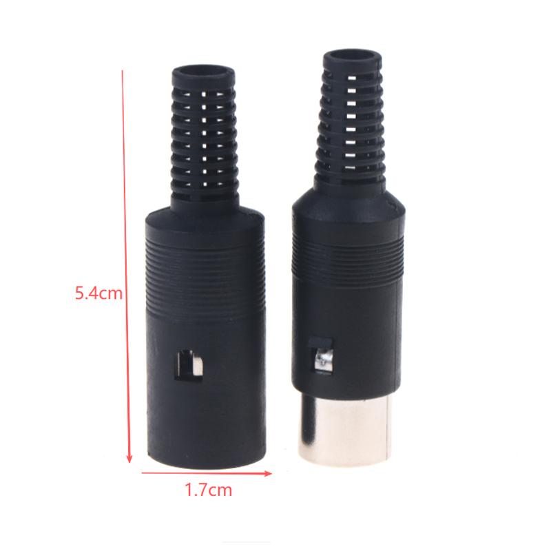2Pcs 3P 4P 5P 6P 7P 8P Din Male/Female Plug Soecket Jack With Plastic Handle Keyboard Cable Connector Adaper Ps2 Diy Accessories