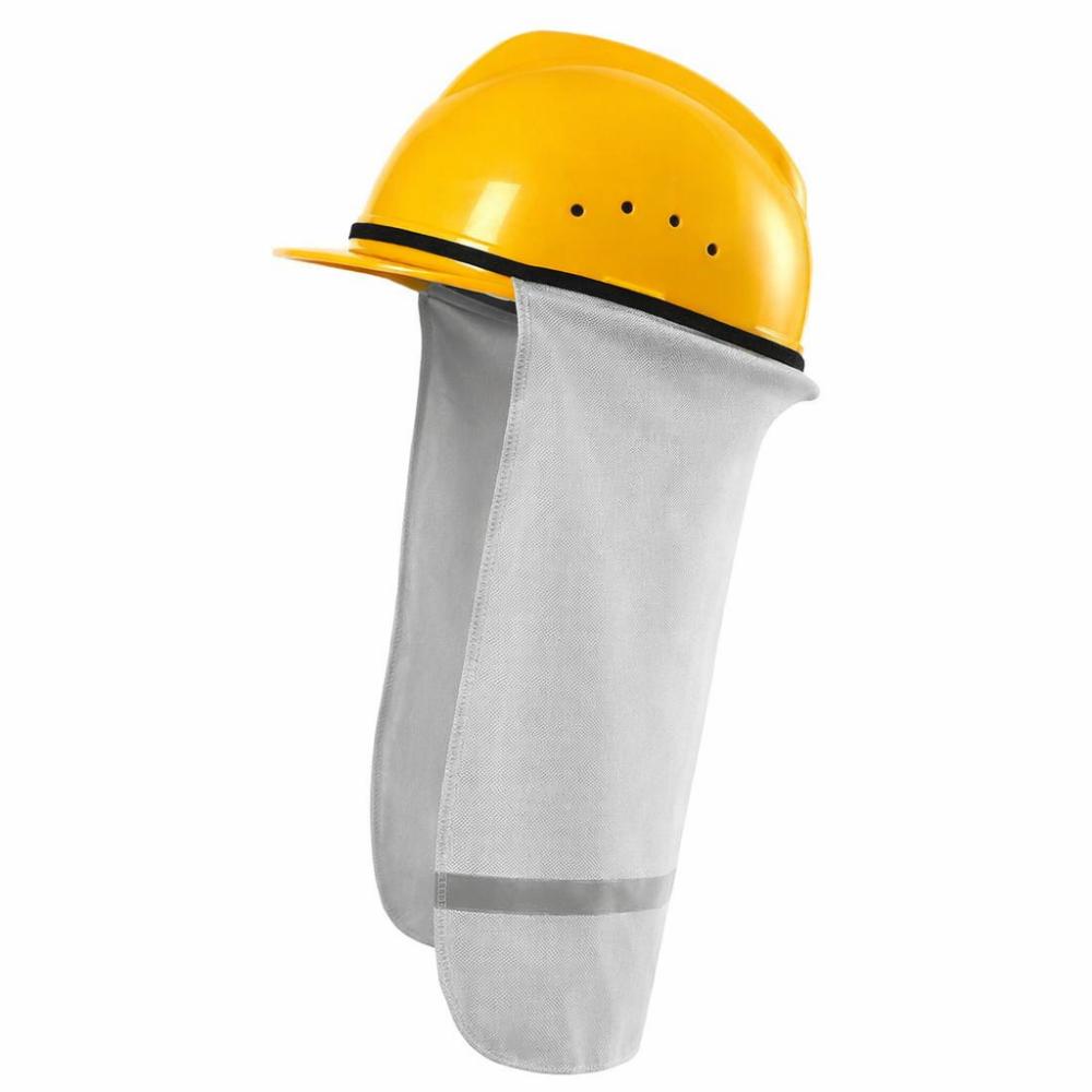 

With Reflective Stripe Safety Hat Cap Visor Sun-proof Summer Sunshade Hard Hat Sun Shade Hard Hat Visor Breathable светло-серый