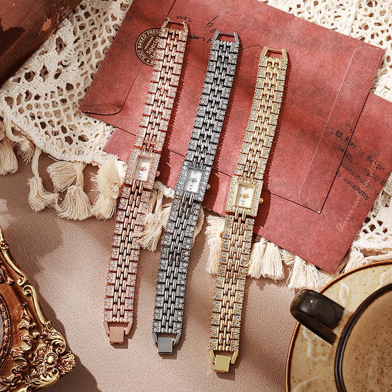 Niche Watch Square Simple Bracelet Watch, Women'S Watch Metal Three Colors