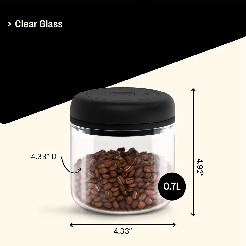 Fellow Atmos Vacuum Storage Stylish Interior Item [Official Manufacturer] Canister, Coffee/Food Container, []