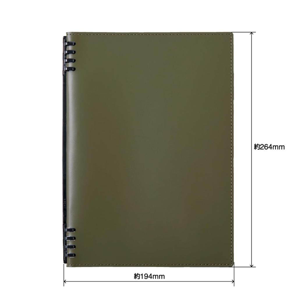 King Jim Teflaine Leder Fest U Synthetikleder Ringbuch, B5, Grau, 9855TELU-GY