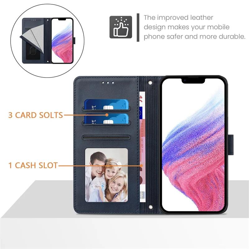 Case Moto G Play 5G 2024 Funda for Motorola G54 G84 G85 G Power Stylus 2023 G Pure 2021 G24 G04 Anti-theft Leather Wallet Shells