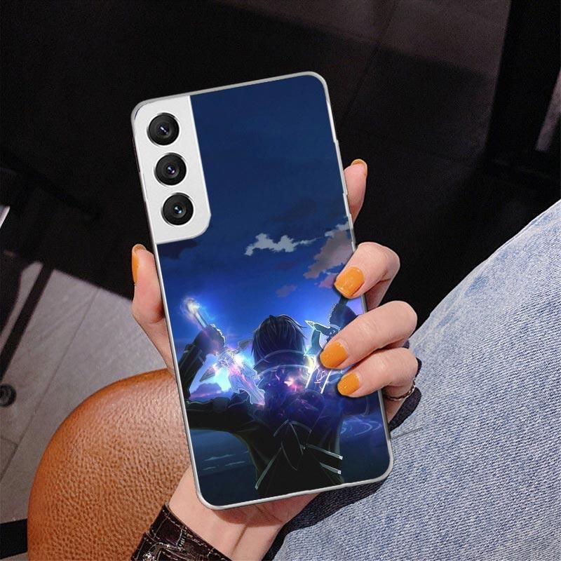 Sword Art Online Anime Phone Case For Samsung Galaxy S24 S25 Edge S26 Ultra S23 S22 S21 Plus S20 FE + Personalized Print Cover G