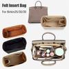 Simple Felt Handbag Insert Bag Bag Support Multi-Pocket Internal Bag Travel Portable Bag Organiser for Birkin25/30/35