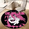 1pc Vampire with Pink Hair and Crown Round Carpet, Made of Polyester,Perfect for Decorating Office Chairs, Living Rooms