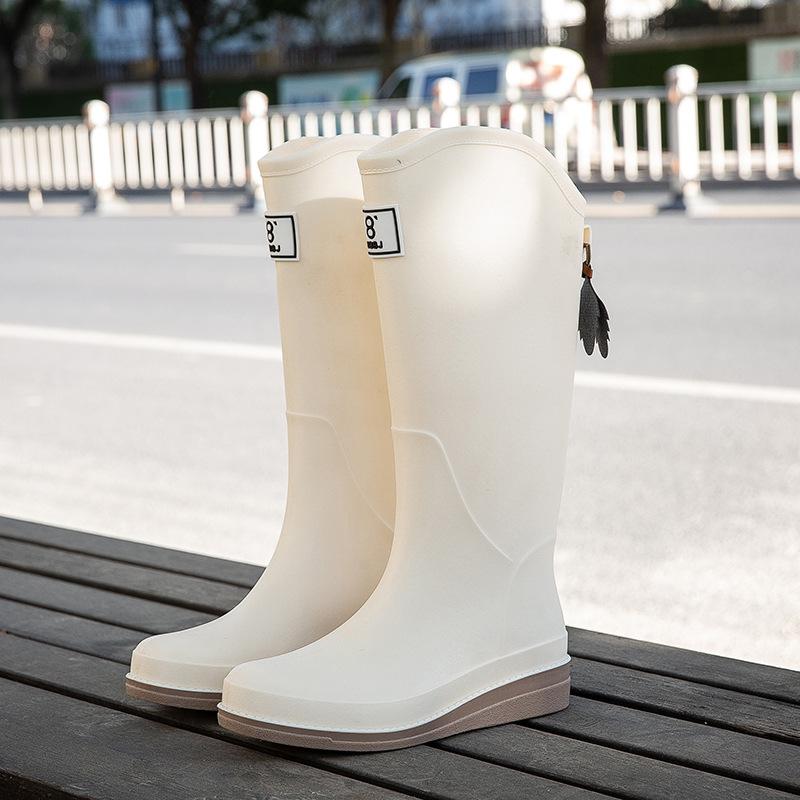 Tall Women's Waterproof Shoes Non-slip and Wear-resistant Rain Shoes Fashionable Korean Version Adult Outer Wear Water Boots Rain Boots