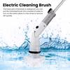 Electric Scrubber Cordless Power Cleaning Brush with Extension Arm and 4 Replaceable Bathroom Cleaning Brush Heads Ideal