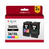 GPC Image Flex Ink Cartridges for Canon and Higher Yield Than the Includes and 361 Ink Recycled Ink Set for Canon PIXMA TS5430 and Ships In Either New
