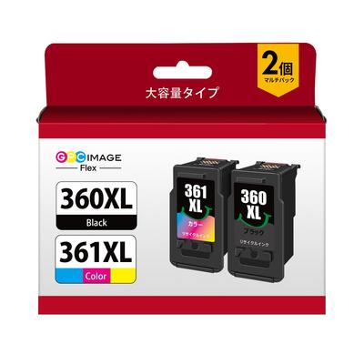 GPC Image Flex Ink Cartridges for Canon and Higher Yield Than the Includes and 361 Ink Recycled Ink Set for Canon PIXMA TS5430 and Ships In Either New