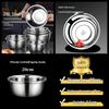 Bol Multiusage en Acier Inoxydable pour Mélanger, Laver, Cuisiner et Pétrir - Grand, Conception à Bord Roulé pour Usage en Cuisine