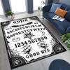 3D Retro Witch Ouija Gothic Spirit Board Rug for Bedroom Living Room Sofa Home Doormat Decor, Large Kids Play Non-slip Floor Mat