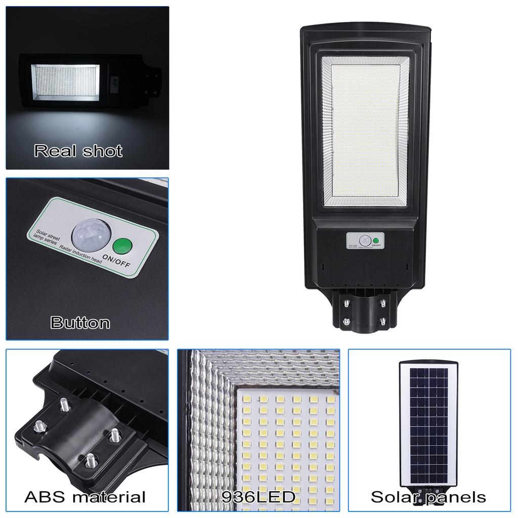 1000W 936LEDs Radar Motion Sensor Solar Street Light Outdoor Timing Wall Lamp Waterproof Yard Path Home Garden