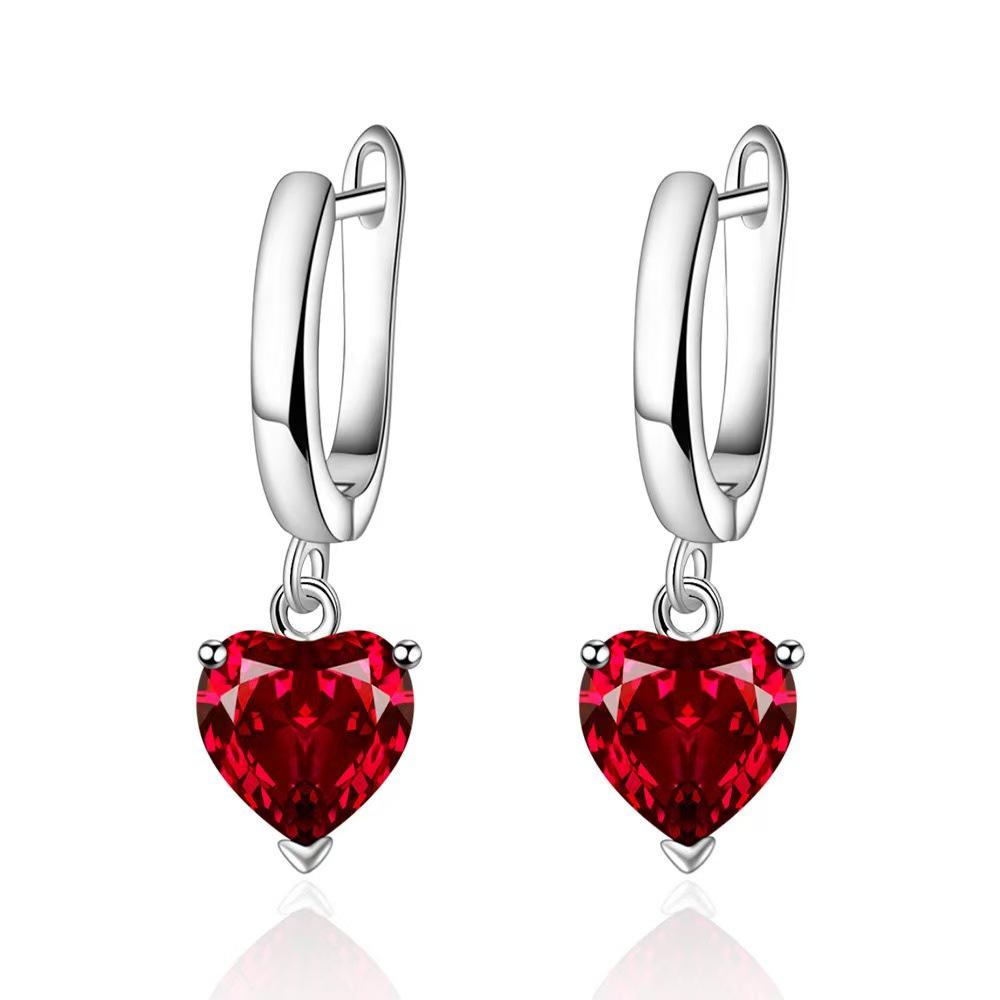 Zircon Heart Pendant Necklace & Ring Love Set for Women - 3 Piece Set