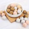 15mm 20pcs Silicone Beads Baby Teething Beads DIY Chewable Teether for Infant