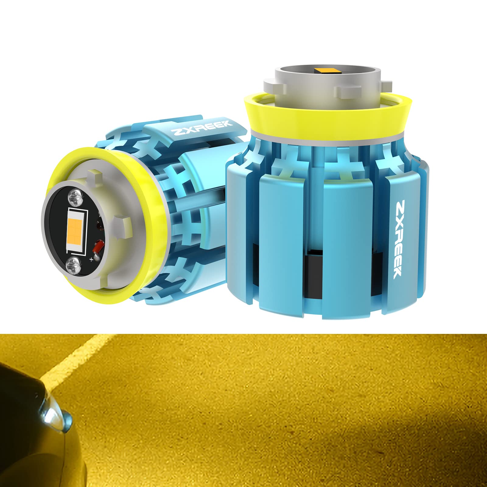 

ZXREEK L1B Новая оригинальная замена светодиодной противотуманной фары Toyota 4000 лм DC12V 40 Вт Желтый 3000K Замена лампы высокой мощности для последних автомобилей 200-й серии Hiace