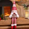 Knitted Long Legs Christmas Gnome, Striped Tabletop Decoration for Home,