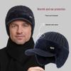 Men's Winter Ear Protection Cap for Seniors - Thick Velvet, Cold-Proof, Windproof Woolen Hat