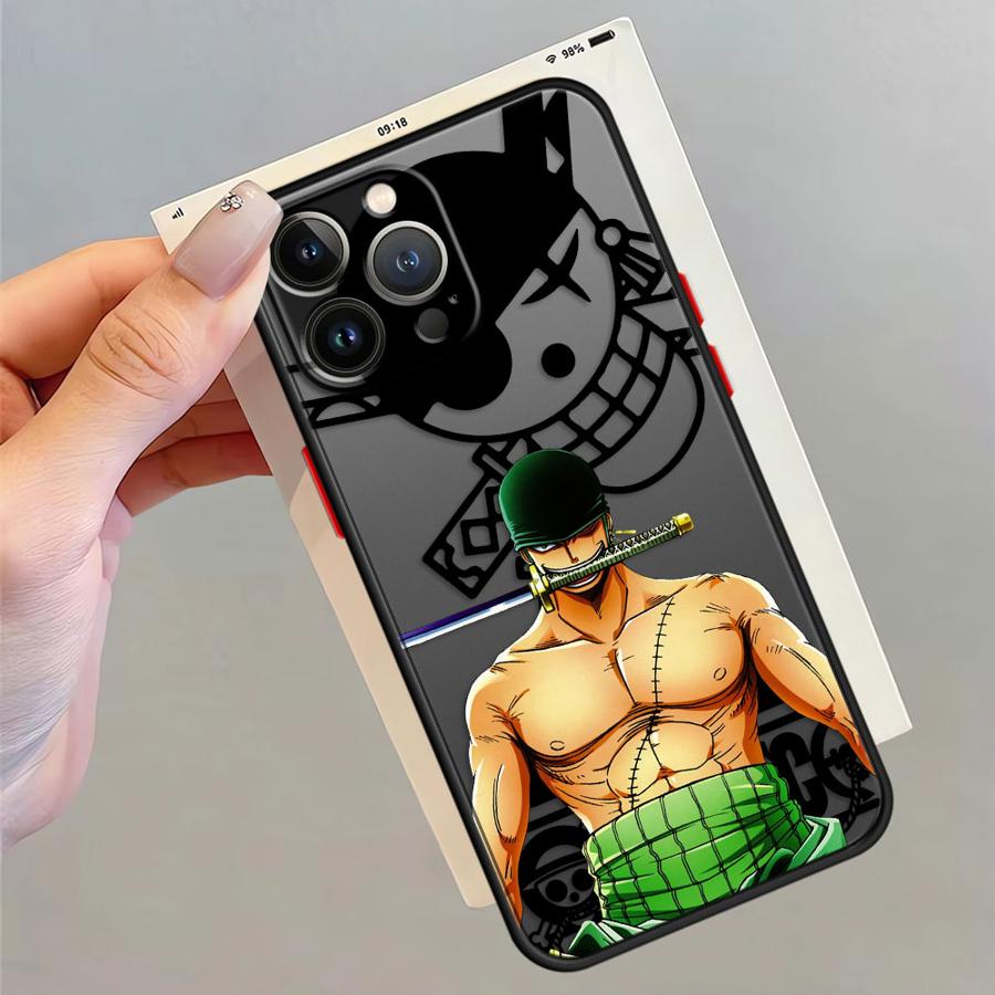 One Piece Zoro Luffy Phone Case for iPhone XR XS X 14 15 Pro Max 6s 11 Pro Max 16 Pro 13 Pro 16e 7 8 SE SE 12 Mini TPU Cover