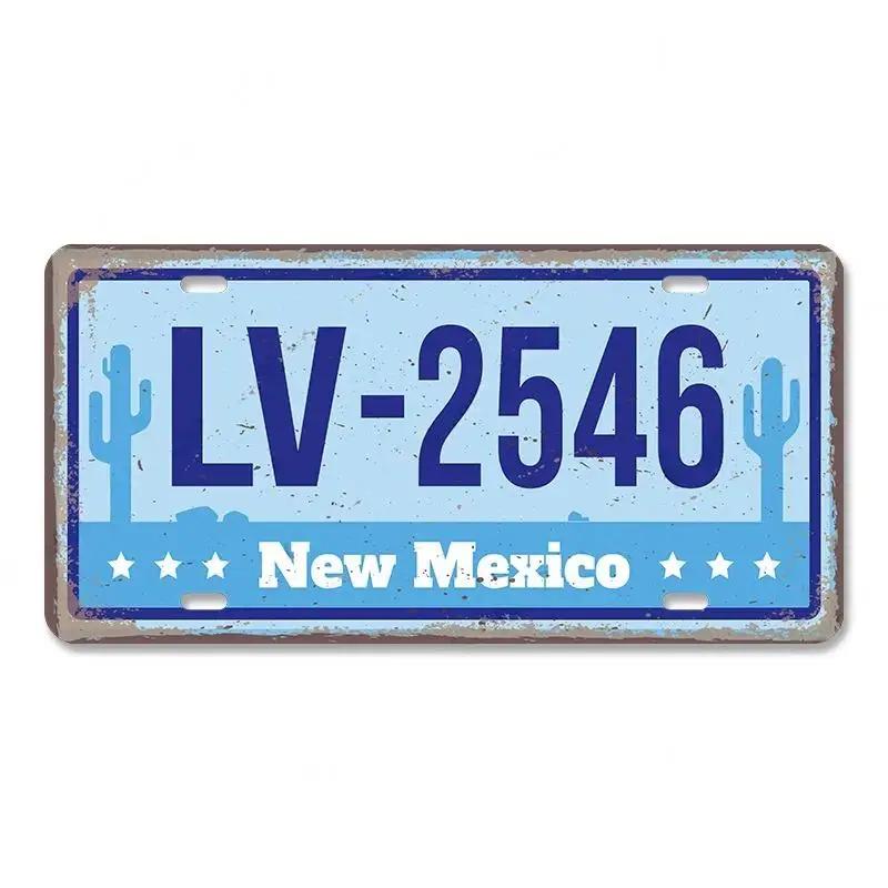 High Definition Metal Tin Sign Las Vegas Casino Vintage License Plate Style Wall Art Decor for Home Bar Garage