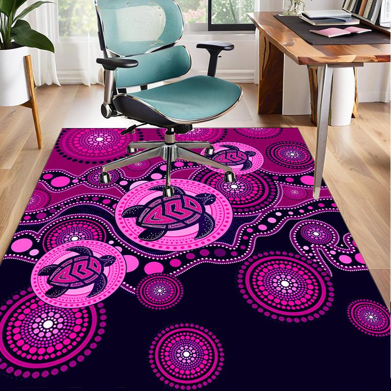 Australian Aboriginal Style Office Rug Chair Mat, Entryway Carpet, Suitable for Front Door, Bedroom, Living Room, Desk, Holiday Gift