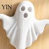 Minimalist White Hook 2Pcs 3D Printed Halloween Ghost Wall Hook, Decorative Hanger for Space Saving Organizer Hats Towels Keys, Creative Storage