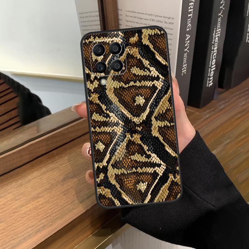 Snake Skin Print Case For Samsung Galaxy M12 M22 M32 M52 M13 M23 M33 M53 M20 M21 M31 M51 M14 M34 M54 M30s