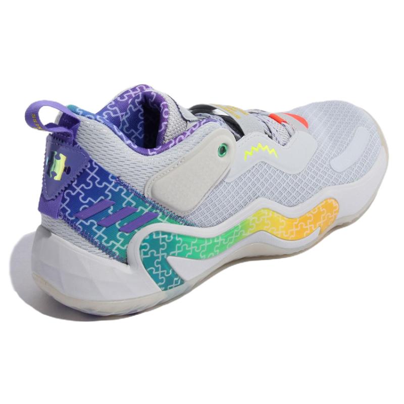 adidas DON. Ausgabe #3 Graue Regenbogen-Sneakers GW3645