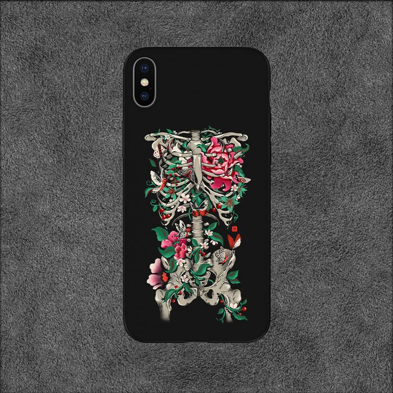 Human Organs Heart Meridian Kidney Phone Case For iPhone 11 12 Mini 13 14 Pro XS Max X 8 7 6s Plus SE XR Shell