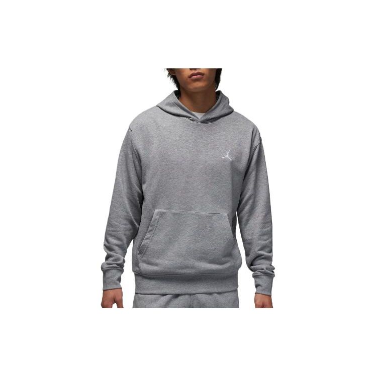 Jordan Solid Color Logo Hoodie Men hoodies Gray FQ3679-091