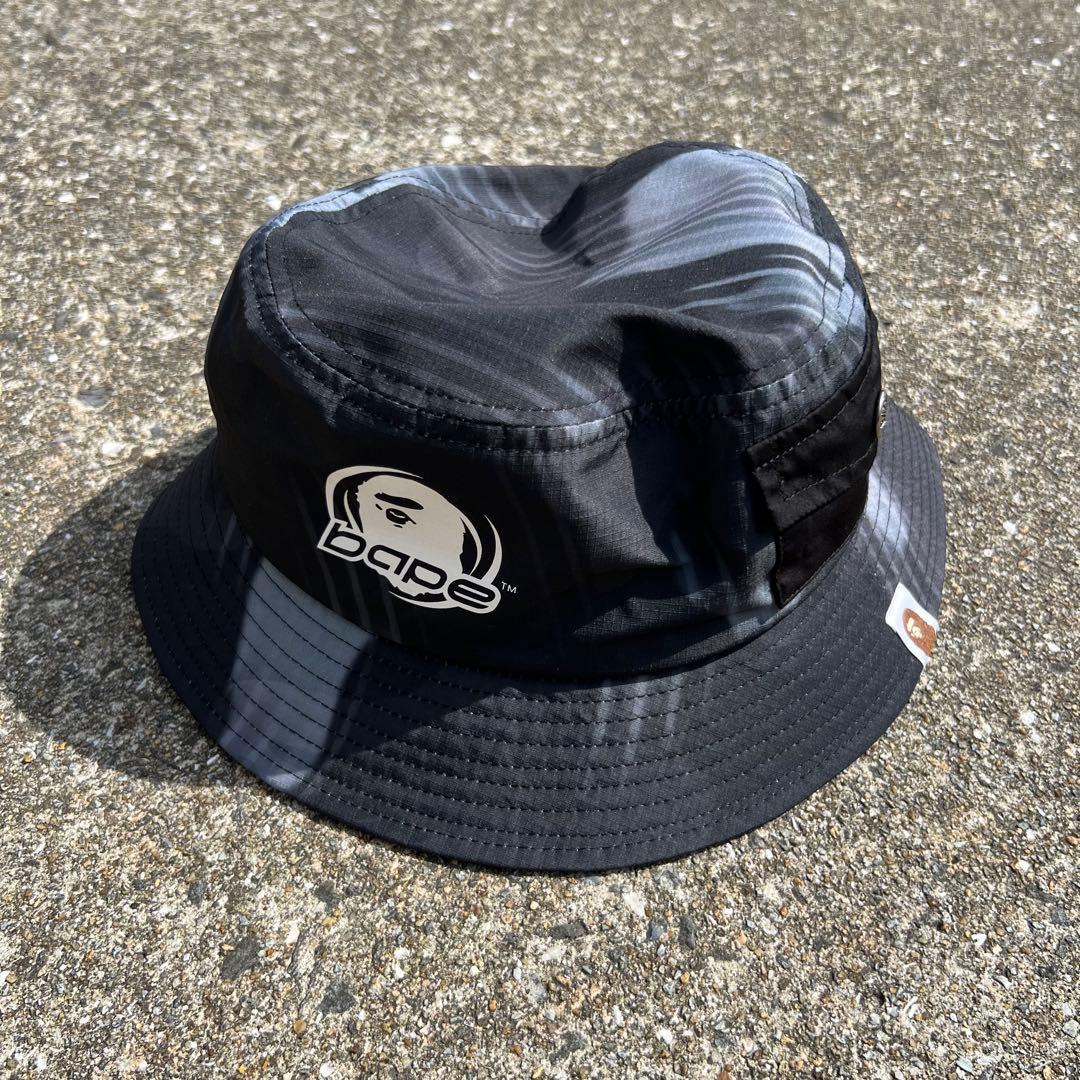 Used bape Stroke Camo Pocket Bucket Hat