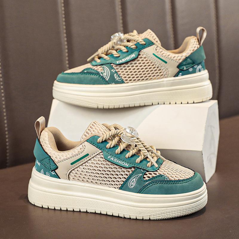 

Boys shoes summer 2025 new mesh breathable children s sports running net shoes girls medium and large children s board shoes 44