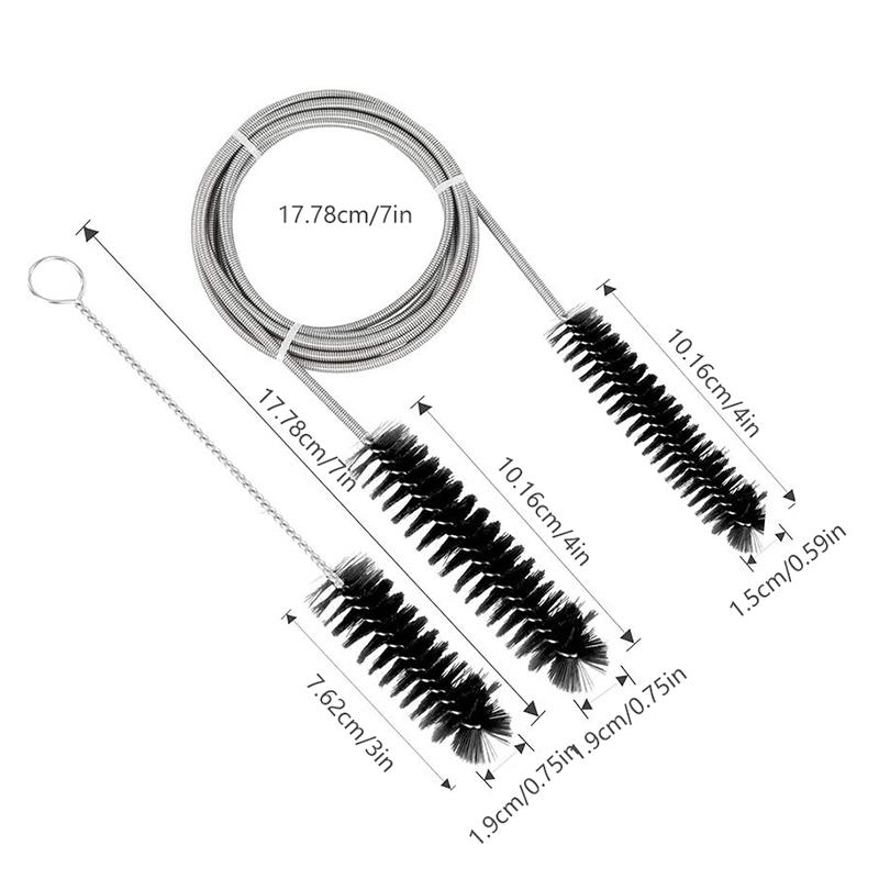 Čisticí kartáč na CPAP pro masku a hadici CPAP příslušenství Vhodný pro standardní délku hadice 2 m Dvojité kartáčové hlavy