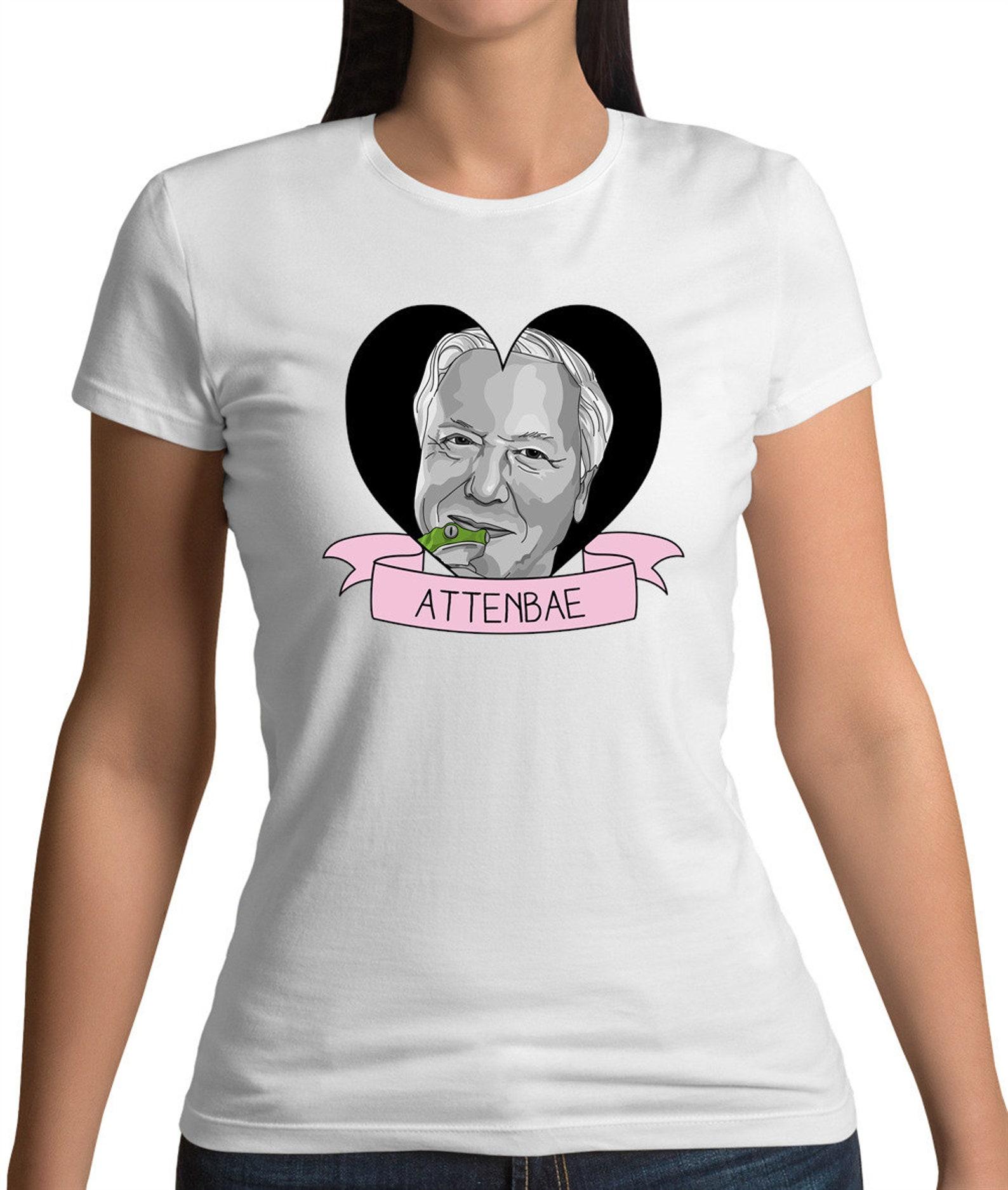 Attenbae - Womens T-Shirt- David Attenborough - Love - Fan 3XL