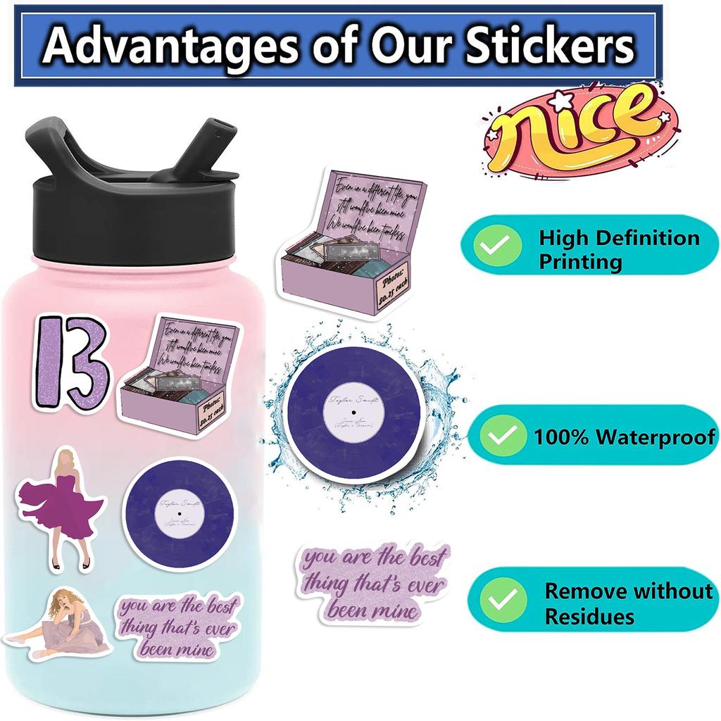 50 Purple Taylor Swift Album Speak Now Graffiti Sticker Guitar Laptop Suitcase DIY Waterproof Sticker