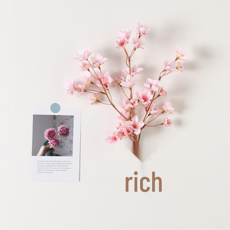 

Штучна гілка шовкової квітки персика для весняного весілля та домашнього декору