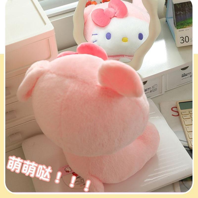 Official Sanrio Hello Kitty Bunny Costume Plush Animals Toy Kawaii Squishy Stuffed Doll With Bow For Girls Fans Birthday Gift