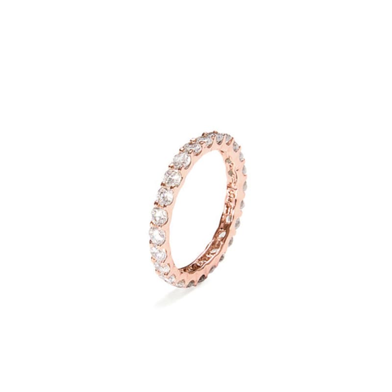 MACIER 2.5MM Prong Setting Tennis Ring (Rose Gold)
