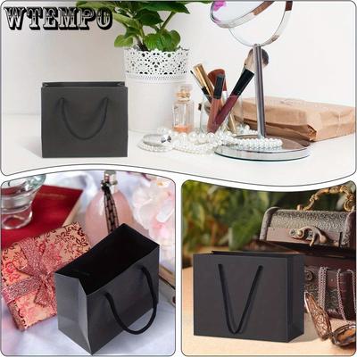 8 peças Sacolas de Presente Espessas com Alças Sacola de Papel Sacolas de Lembrancinha de Festa Sacolas Tote Sacola de Embalagem para Loja de Ótica Sacolas de Compras Sacolas para Embalagem de Presente