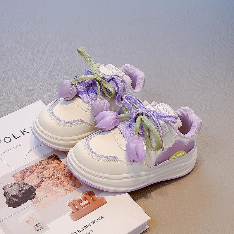 Girls Board Shoes 2025 Spring and Autumn New Korean Version of Fashion Soft Sole Non-slip Breathable Middle and Older Children's Sports and Leisure S