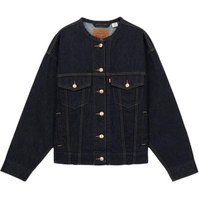 Levis 90s Loose Fit Shoulder Versatile Simple Jacket Women Jacket Dark-Blue 001C2-0001