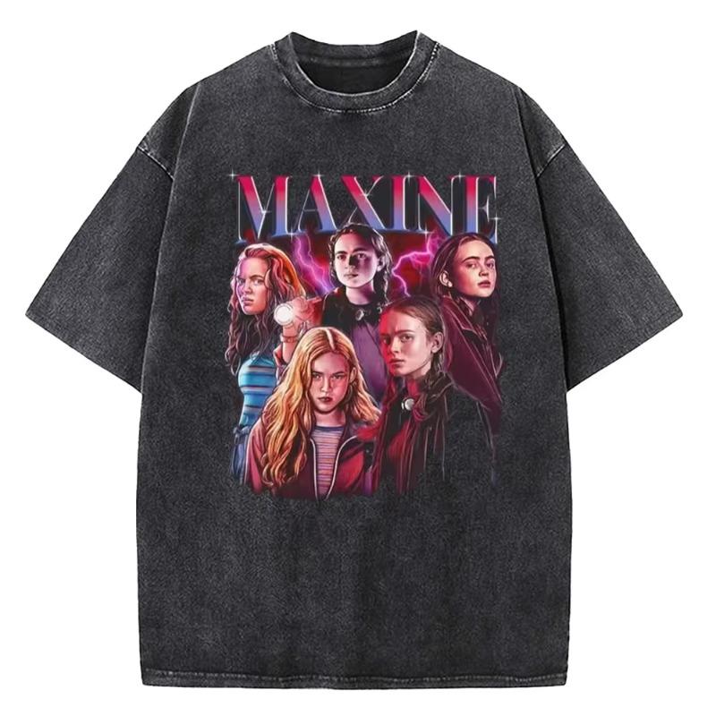 Quality Cotton Acid T Shirt American TV Series Stranger Vintage Washed Movie T-shirt ELEVEN 11 for Men Women
