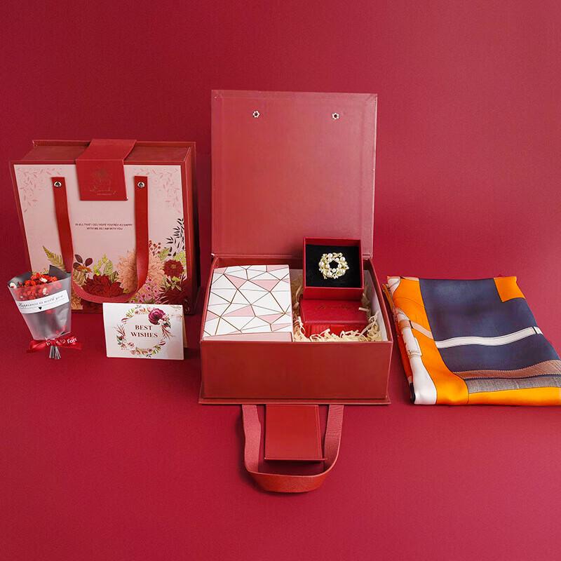 

Подарочный набор шарфа и аксессуаров из чистого шелка Hangsilu