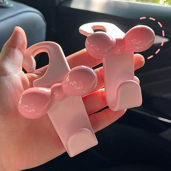 2Pcs Car Hook Lightweight Trunk Seat Button Hook Hole-Free Interior Storage Hook Multi-Functional Water Cup Holder