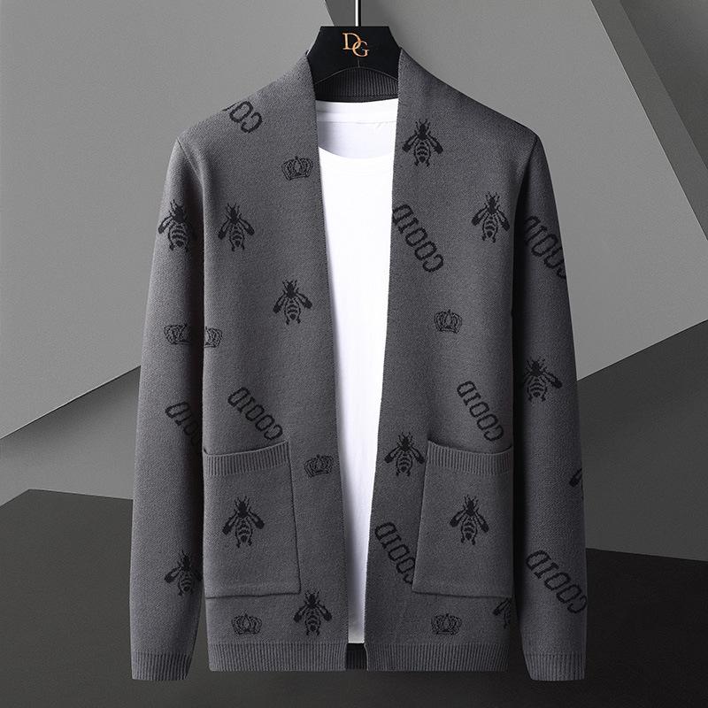 Direct supply, hot sale, fashionable personalized imitation mink non-pilling cardigan sweater, knitted sweater men's coat