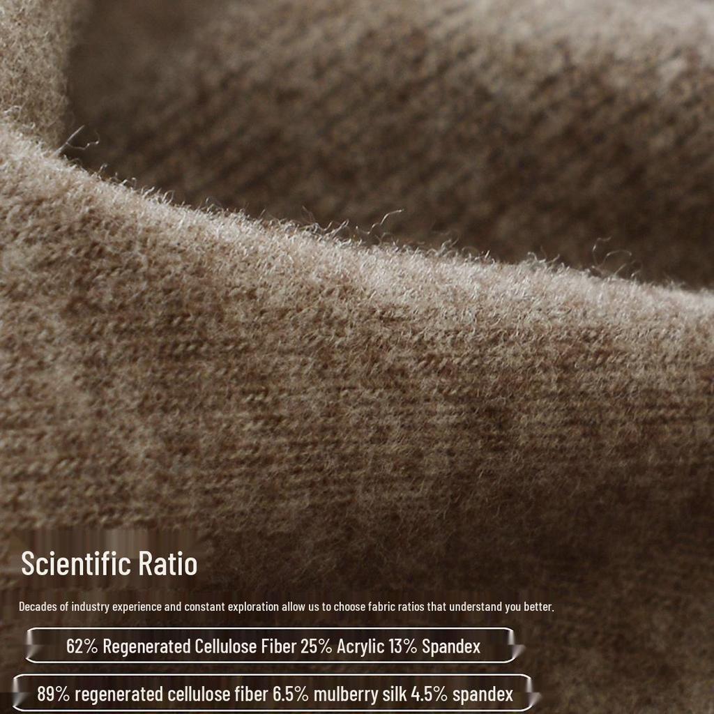 Men's Seamless Acrylic Brushed Mulberry Silk Antibacterial Trunk for Autumn and Winter