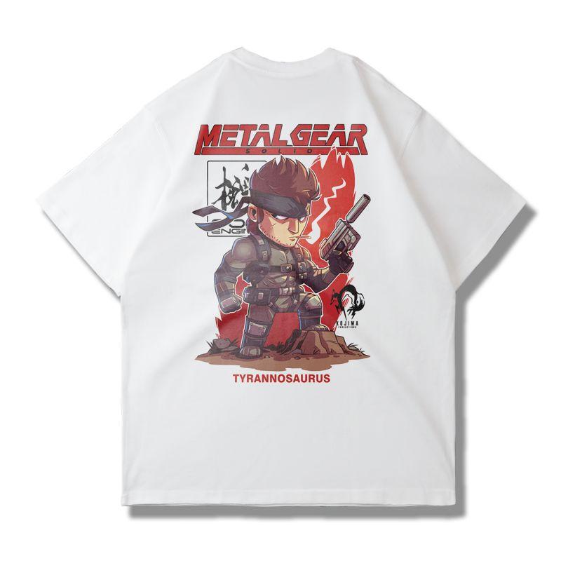 Metal Gear Solid The Phantom Pain Venom Snake Print Unisex T Shirt 2026 Summer Oversized Cotton Gaming Streetwear Tops