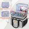 Luxja Sewing Large Capacity Sewing Bag with Storage and Multiple Pockets for Sewing Storage and Bag Gray Dot Box, Two-Tier Tools, Transport, Only,