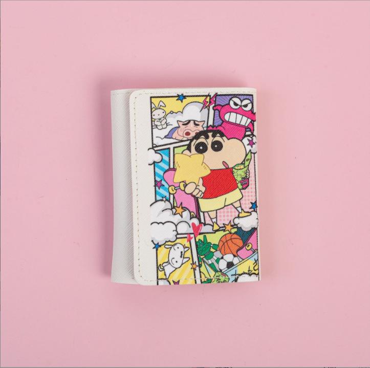 

2024 Милый аниме кошелек-картхолдер с множеством отделений для карт и монетницей для студентов и детей